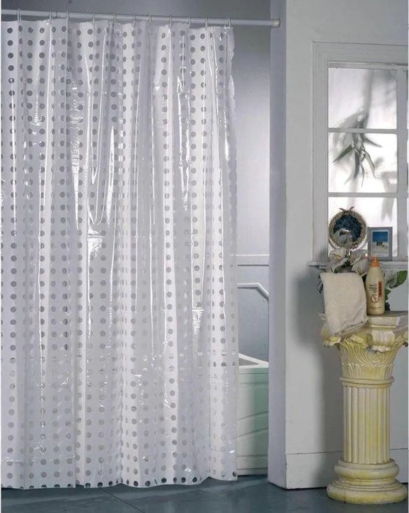Rideau de douche grande taille 200x180 cm PVC transparent pour baignoire