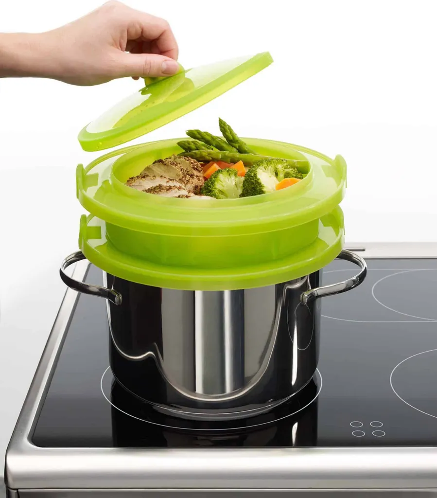 Lekue Steam Attachment 22cm Green - Innovazione in Silicone Platino