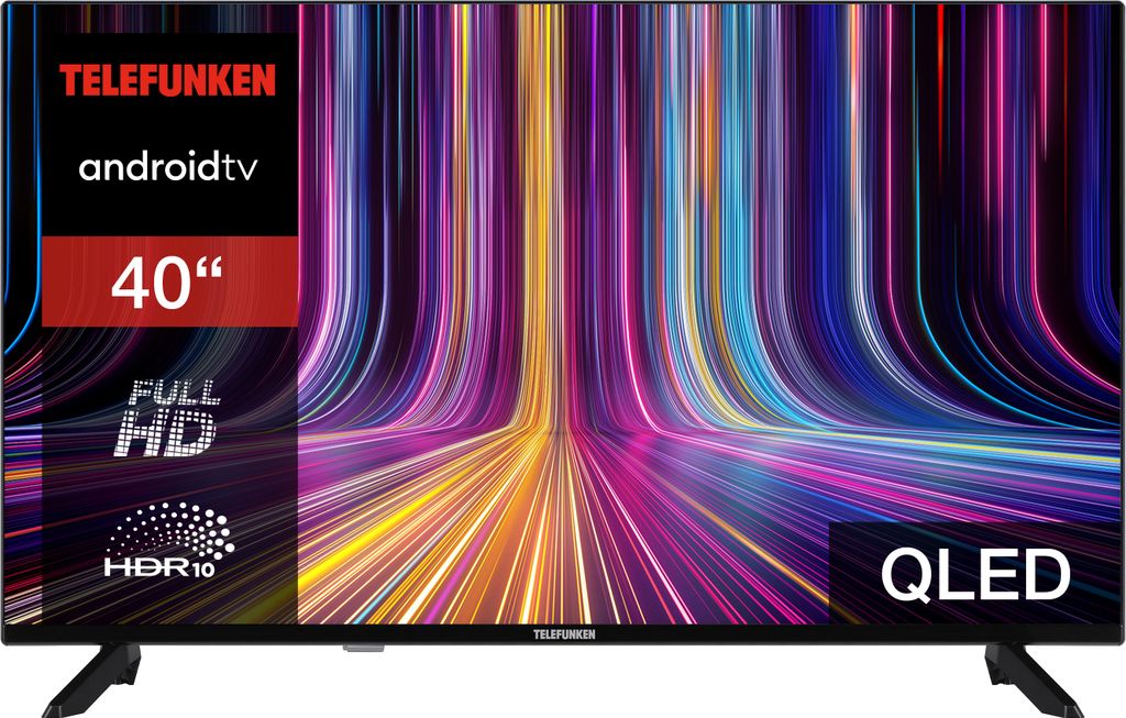Telefunken QLED TV 40 Zoll Fernseher Full HD Android TV (HDR Smart TV, Triple-Tuner) QF40AO750S