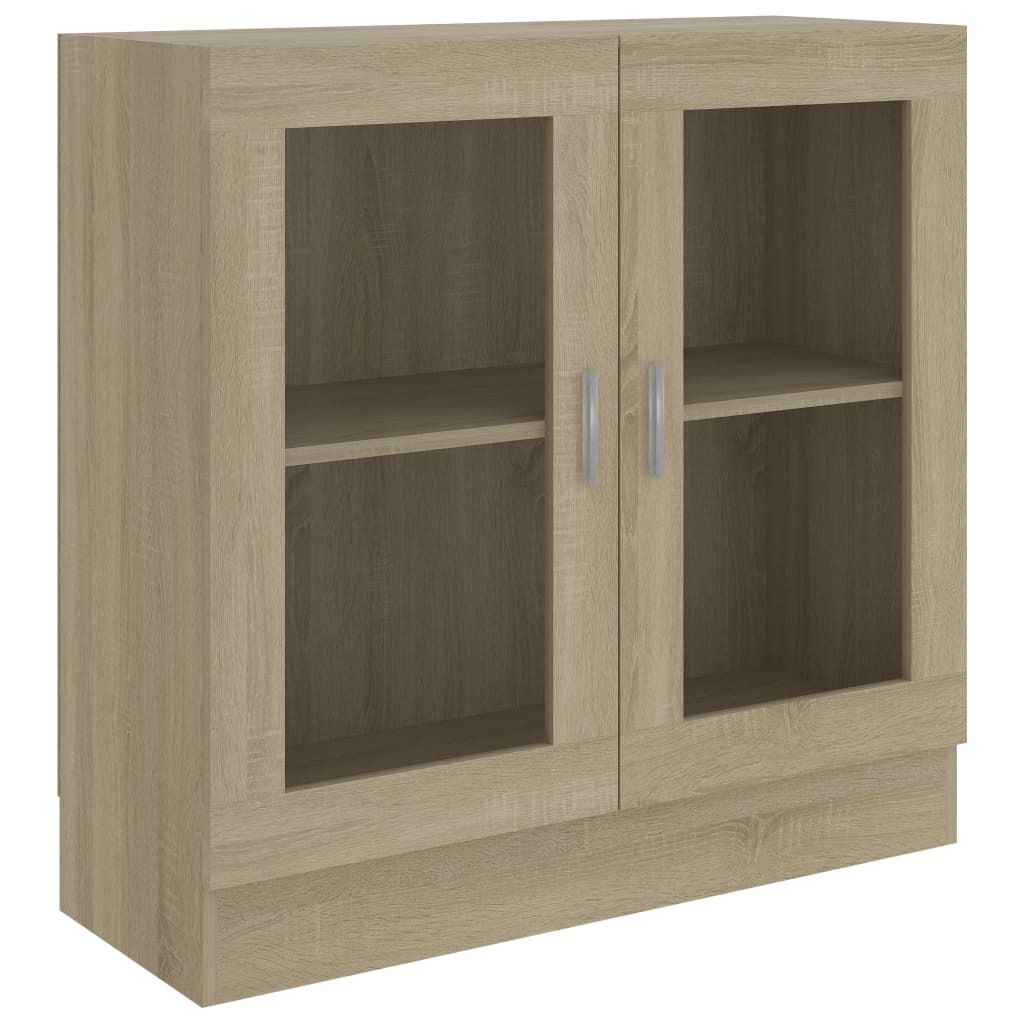 vidaXL Vitrína Sonoma dub 82,5x30,5x80 cm odvodený výrobok Obrázok produktu 