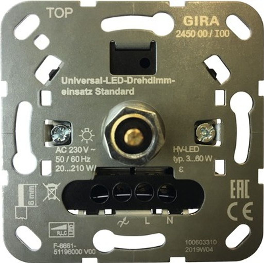 Gira 245000 Universal LED Drehdimmer Standard Produktbild 