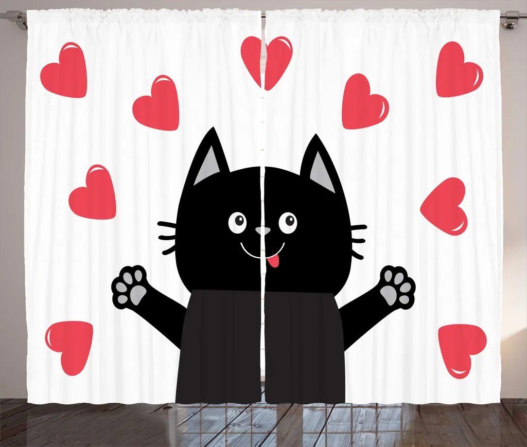 Rideau large 280x225 cm chatons pour décorer et isoler votre chambre