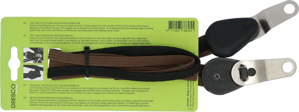Dresco Trio Speed Binder Marrone: Massima Tenuta per Portapacchi