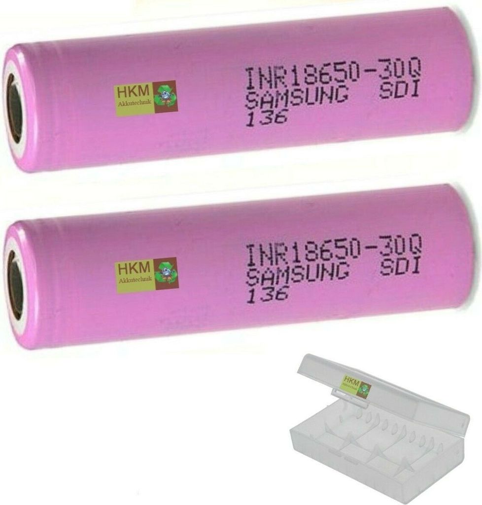 2 x Samsung SDI INR18650-30Q Li Akku 3000 mAh 3,6 V / 3,7 V Produktbild 