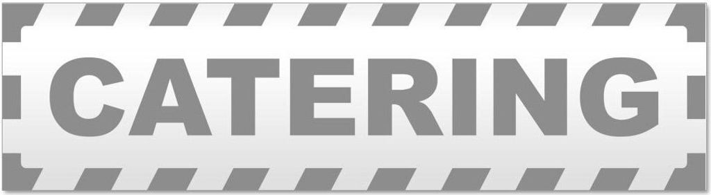 Kiwistar - Autoaufkleber - Grau - 45 x 12 cm - Catering gestreift - Hinweis Aufkleber Sticker für Auto, Kfz, Fahrrad, PKW, LKW