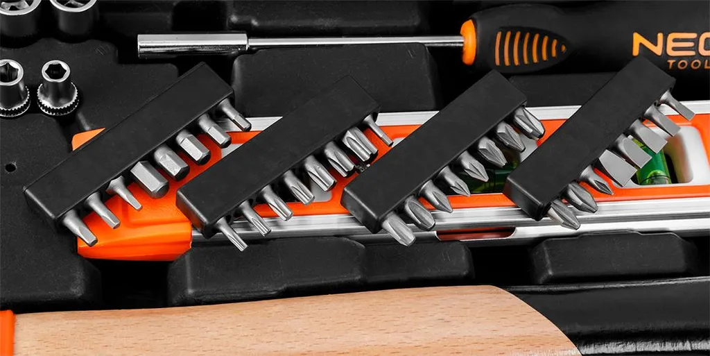 NEO TOOLS Jeu de 60 outils de bricolage complet avec coffret robuste - 10