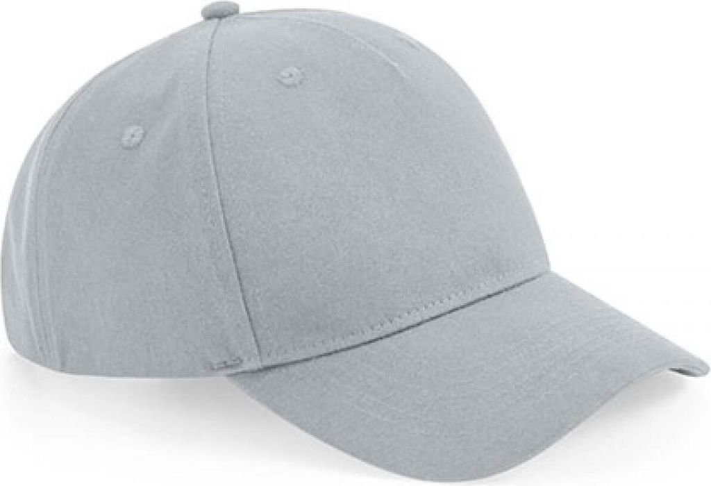 Beechfield B62N | Organic Baumwolle 5 Panel Cap Bio Baumwolle - Farbe: Light Grey - Größe: One Size