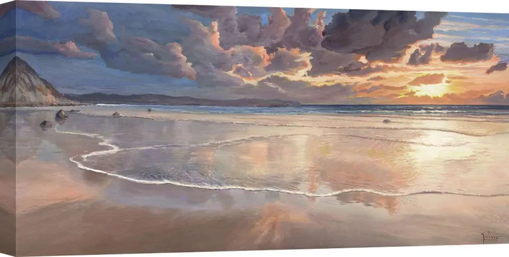 Décoration murale toile de mer Aurore Adriano Galasso en 70 x 35 cm