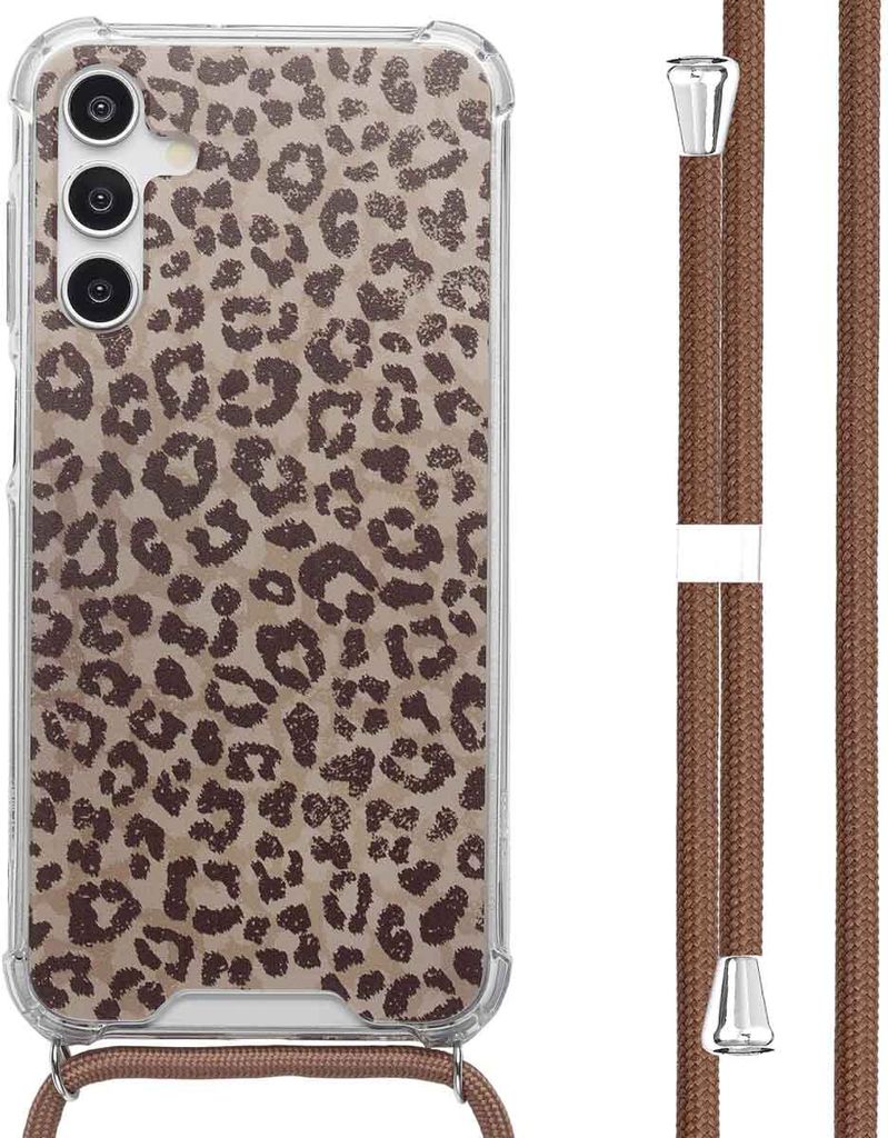 imoshion Design Hülle mit Band Samsung Galaxy A15 (5G) - Leopard Mood