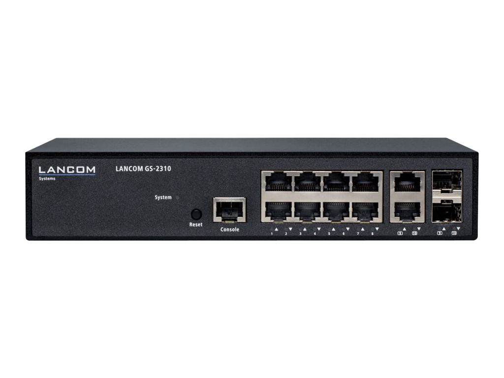 Managed Layer-2-Switch mit 10 Ports, 8 Gigabit Ethernet Produktbild 
