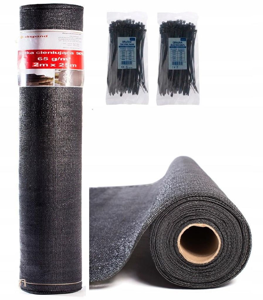 Ekspand | Schattennetz 90% - 1,5x50 m - Grau - UV-beständig Produktbild 