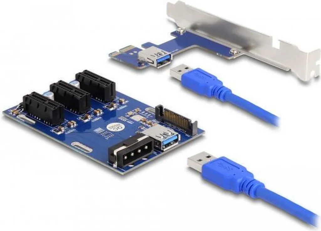 Ajoutez 3 slots PCI Express x1 sur un seul port avec ce Riser Delock