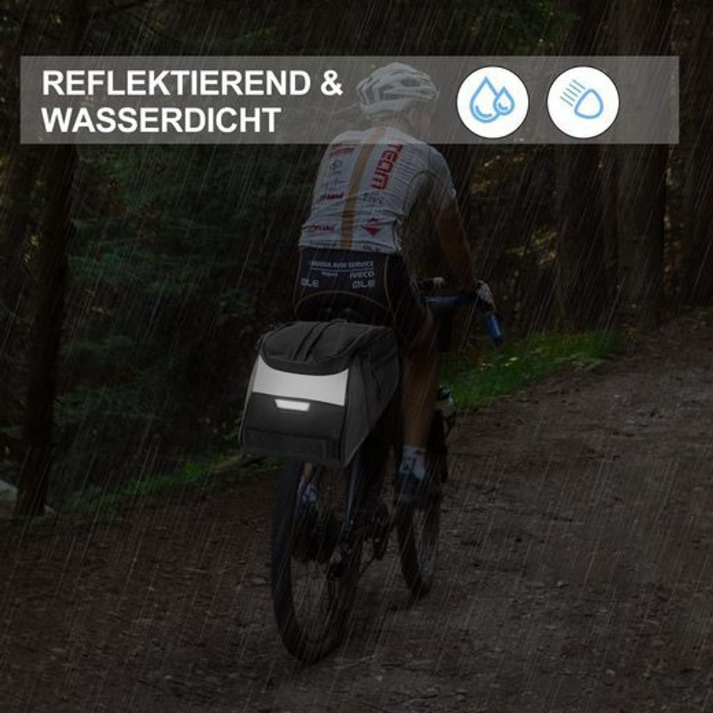 Fahrrad Gepäckträgertasche 8L Multifunktionale Erweiterbare Produktbild 6
