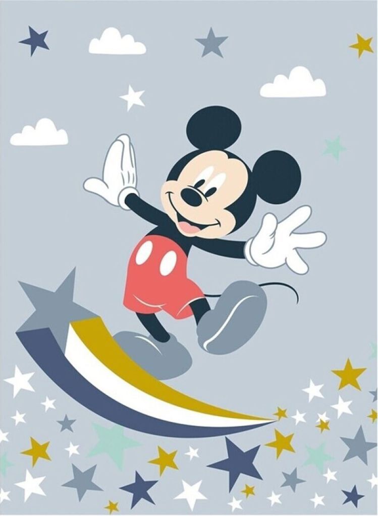 Mickey Mouse Strandtuch Sterne Fleecedecke