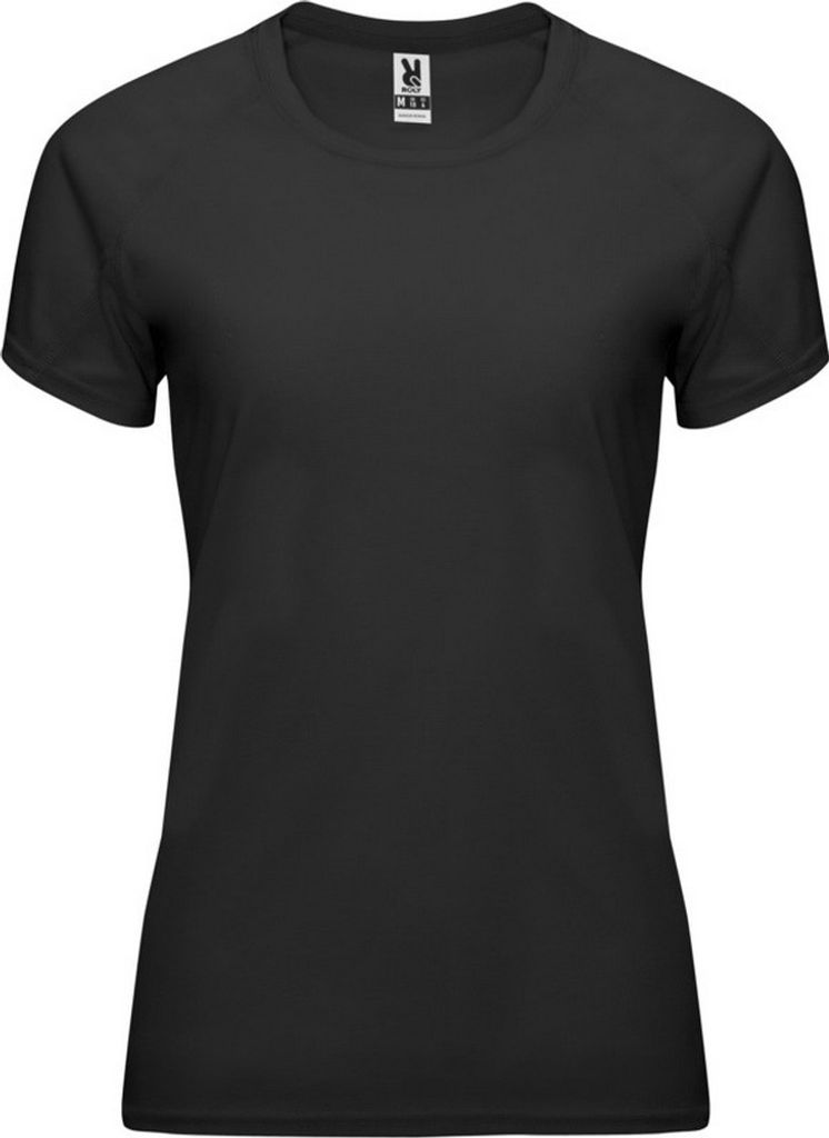 Roly - "Bahrain" T-Shirt für Damen - Sport kurzärmlig PF4340 (XXL) (Schwarz)