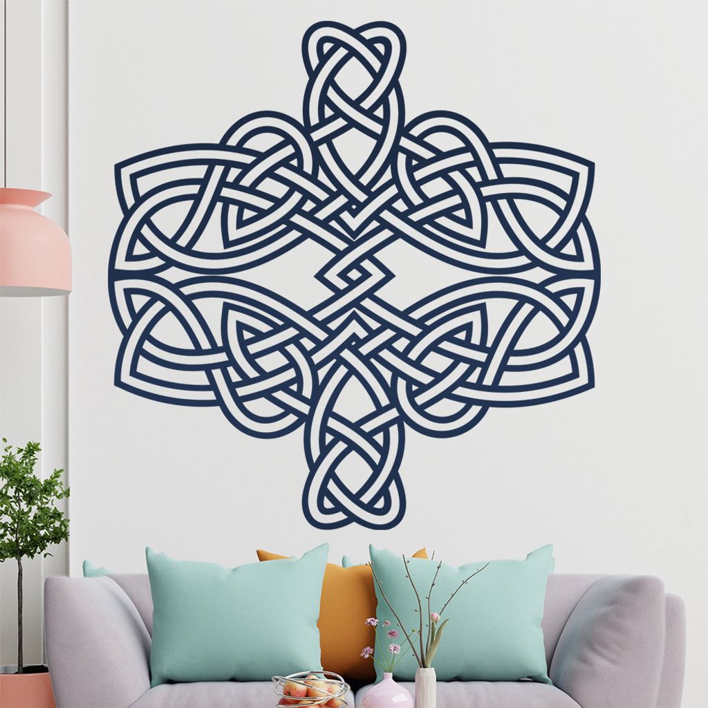 keltischer Knoten - Knotenmuster Wandtattoo in 6 Größen - Wandaufkleber Wall Sticker - Dekoration, Küche, Wohnzimmer, Schlafzimmer, Badezimmer