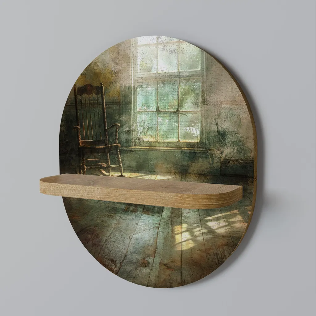 CALME ENSOLEILLÉ Ovales Regal : Miroir Mural Design en Rotin Naturel