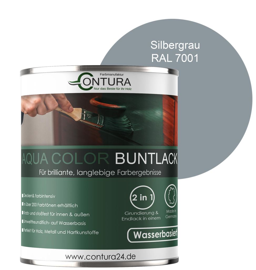 Contura 750ml. Buntlack Lackfarbe Lack Außen Innen Holz Produktbild 
