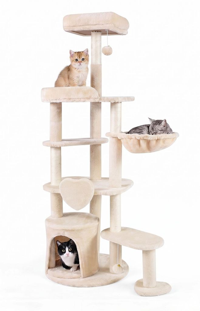 COSTWAY, albero per gatti multistrato da 149 cm, torre Immagine del prodotto 