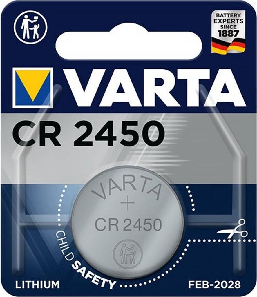 Lithium CR2450 Knopfzellenbatterie 3 V, Blisterpackung