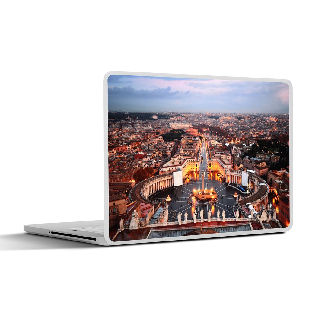 MuchoWow Laptop Aufkleber Sticker Cover Petersplatz - Rom - Italien 32.5x23.5 cm - Sticker für Laptop - Selbstklebend