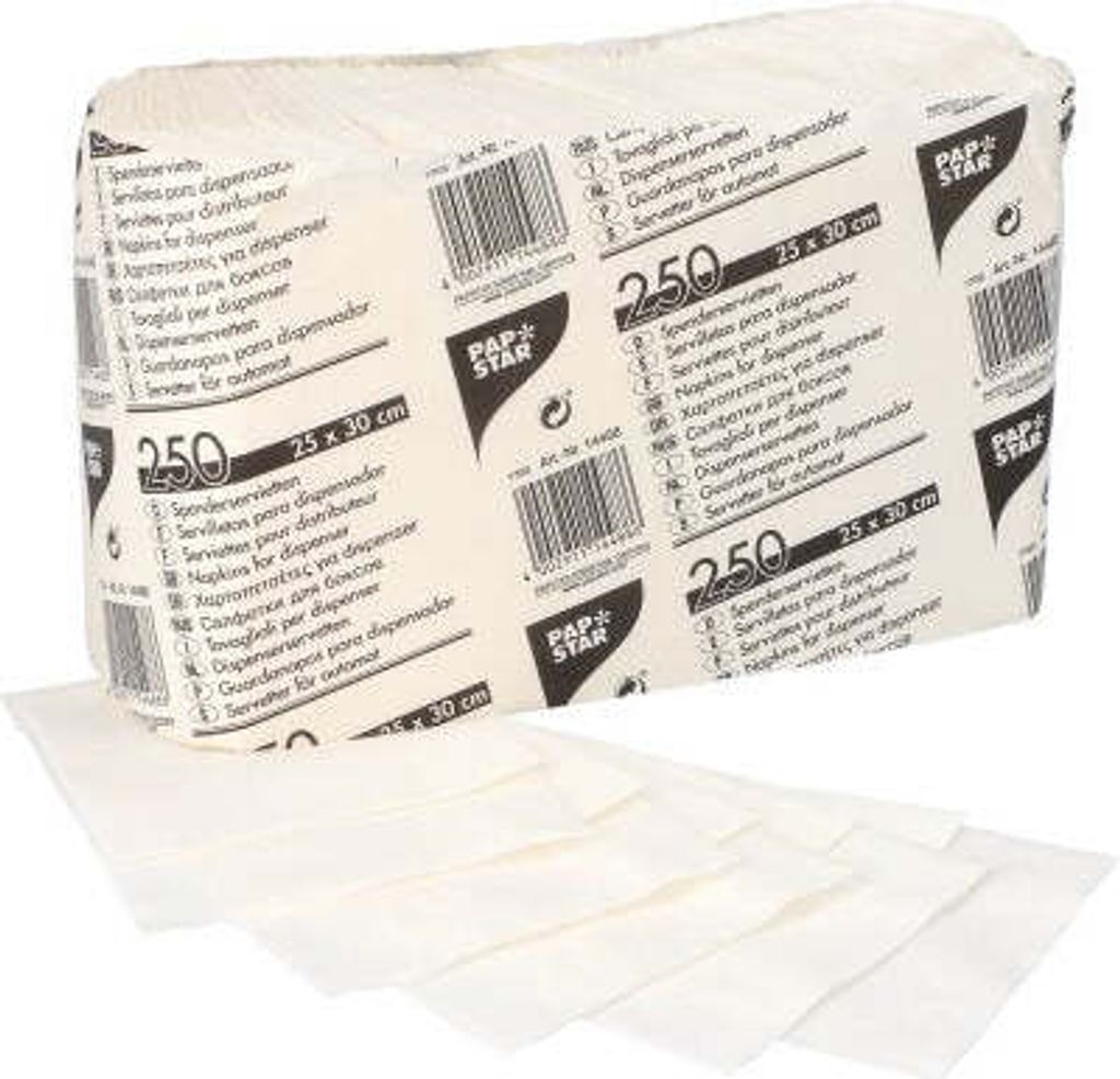 Papstar Spenderservietten, 1-lagig 25 cm x 30 cm weiß, 32 x Produktbild 