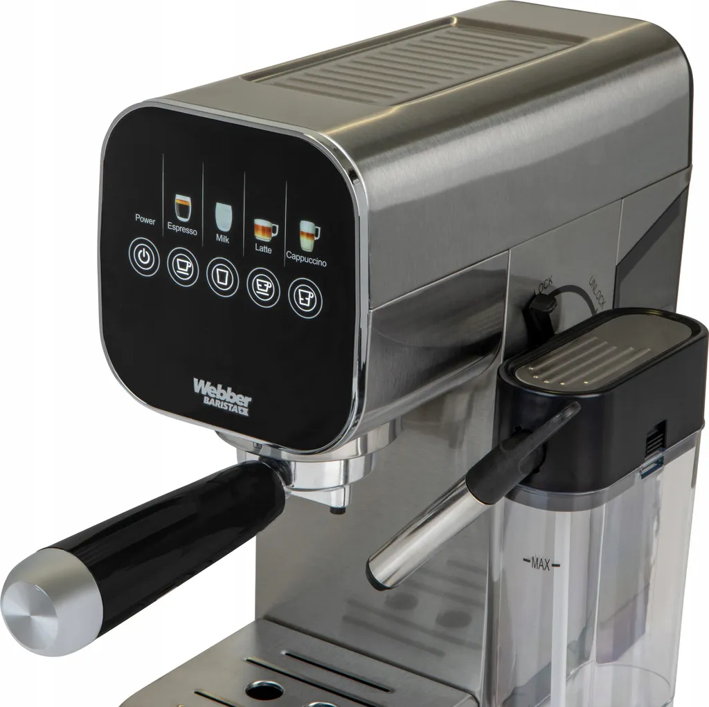 Cafetière expresso à piston Webber H5 avec pression de 20 bar noir - 12