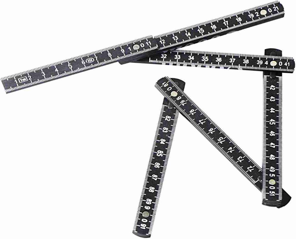 1M Slide Ten-Parts Fold Up Rulers 3ft Folding Vielseitige Innen Lesung Carpenter's Lineal Bildung Meter leicht und kompakt Messwerkzeug