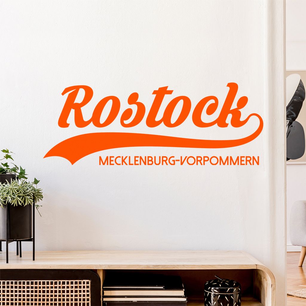 Rostock Mecklenburg-Vorpommern Wandtattoo Wandaufkleber Wall Sticker - Dekoration, Küche, Wohnzimmer, Schlafzimmer, Badezimmer