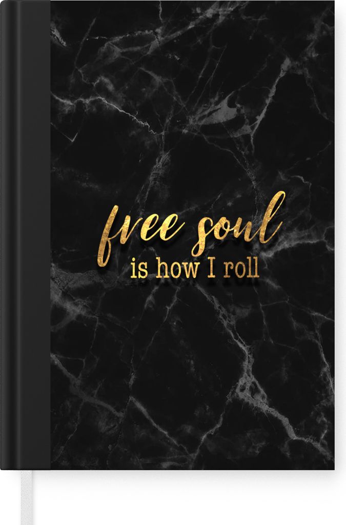 MuchoWow Notizbuch Tagebuch Haushaltsbuch Notebook A5 Zitate - - Gold - Marmor - Notizblock - Notizheft - Notebook - Schreibblock - Papier