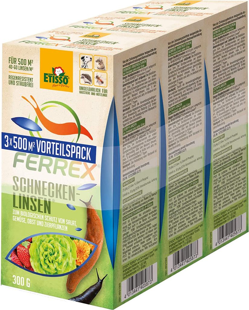 Frunol Delicia ETISSO 3 x 300 g FERREX Schnecken-Linsen Produktbild 