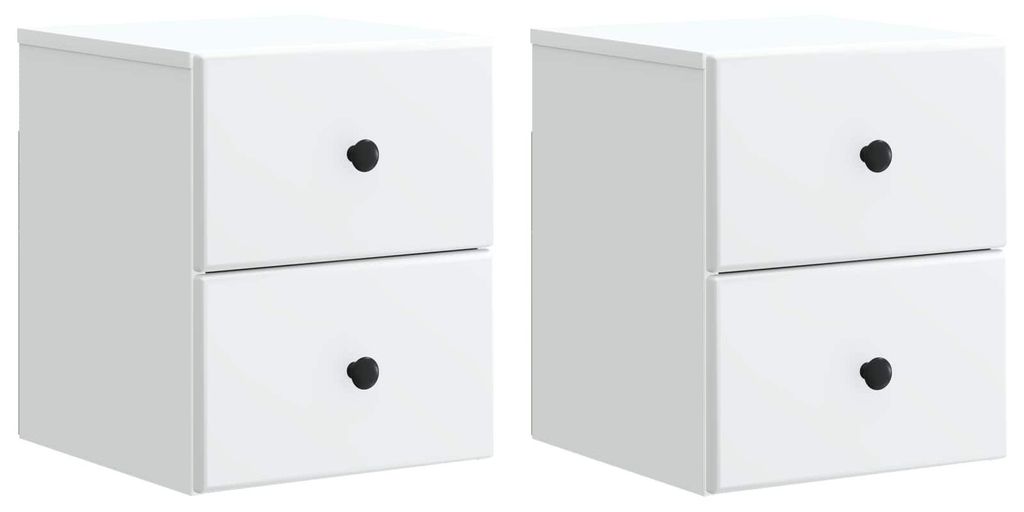 Maison Exclusive - Wandmontierter Nachttisch 2 pcs Weiß 34,5 x 33 x 40 cm
