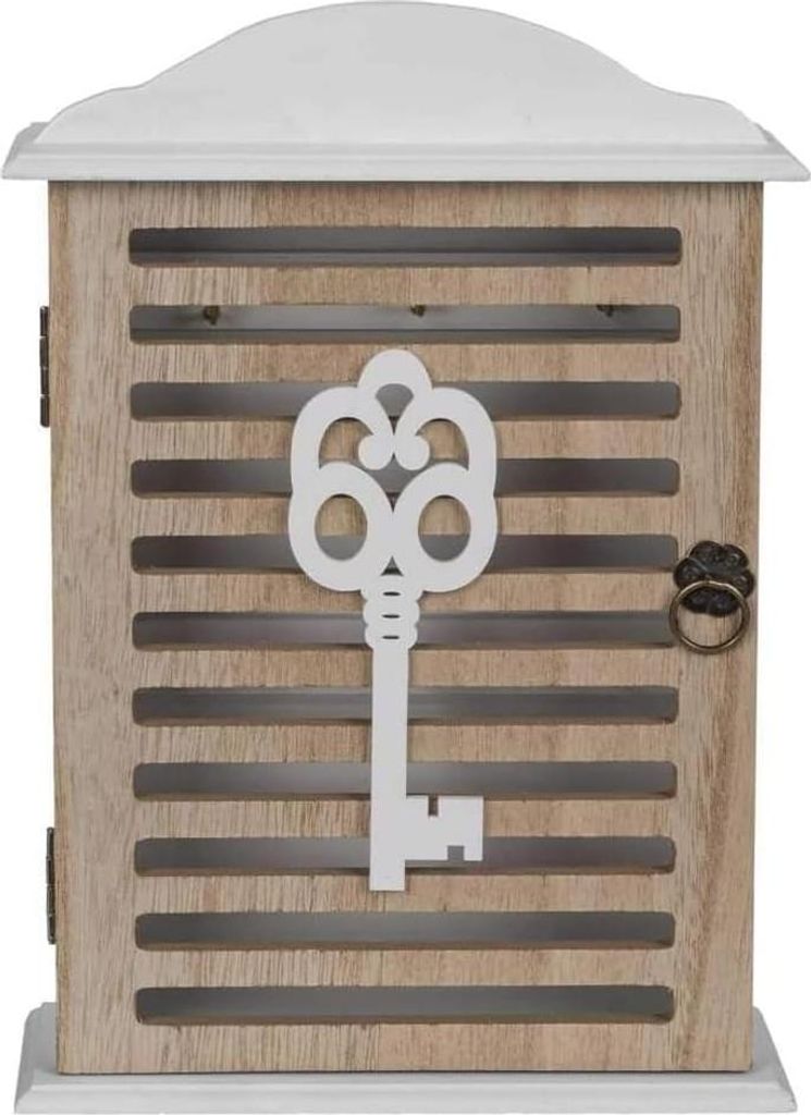 Sleutelkast/Schlüsselbox landlich 19 x 6 x 28 cm - Schlüssel aufbewahren - Holz Schlüsselkästchen