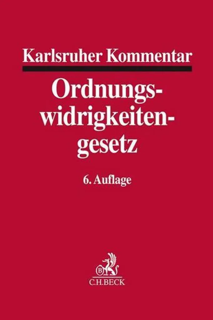 Contester une Amende OWiG avec le Karlsruher Kommentar Droit Allemand Pro