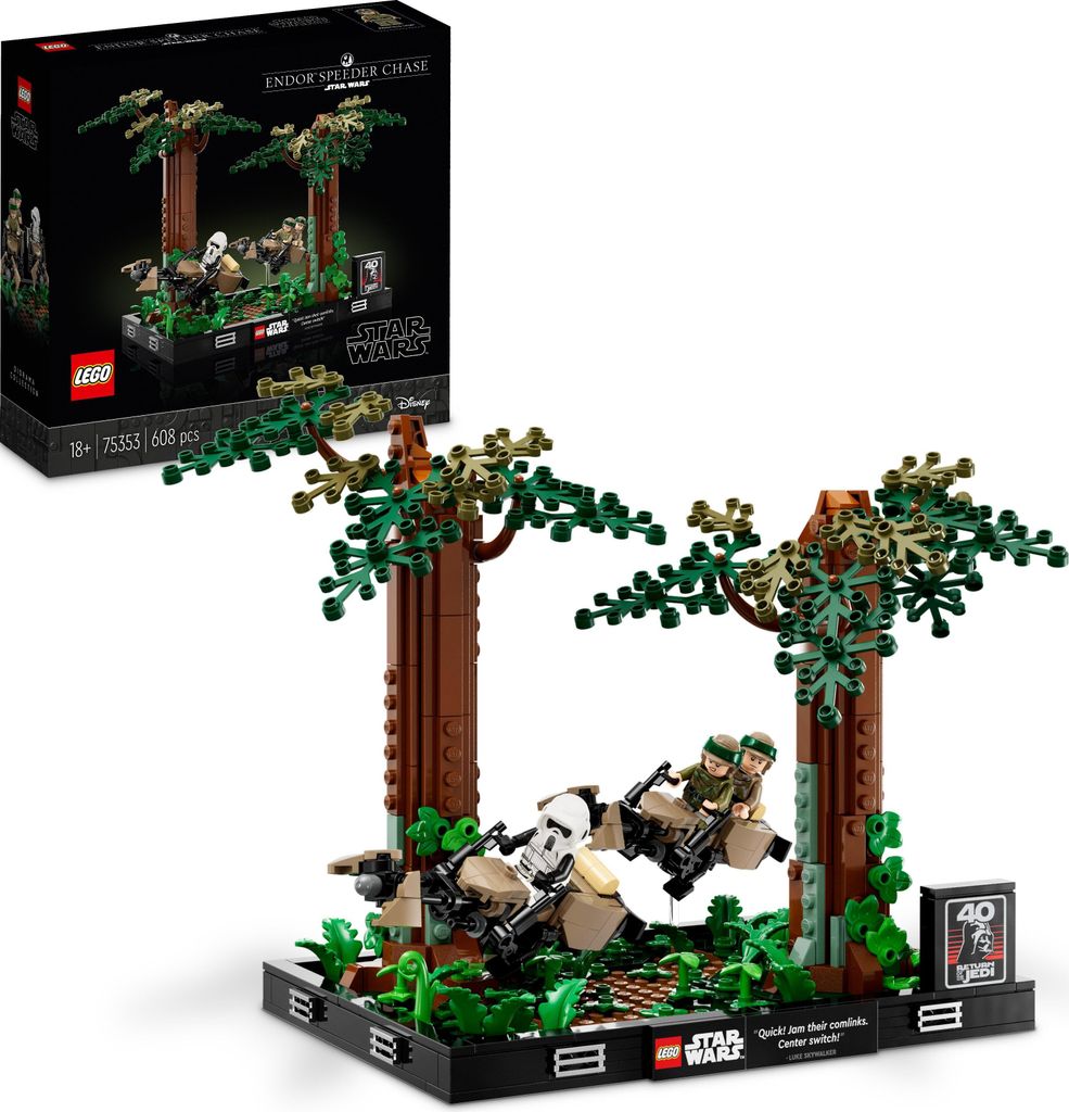 LEGO Star Wars Diorama 75353, Verfolgungsjagd auf Endor – Produktbild