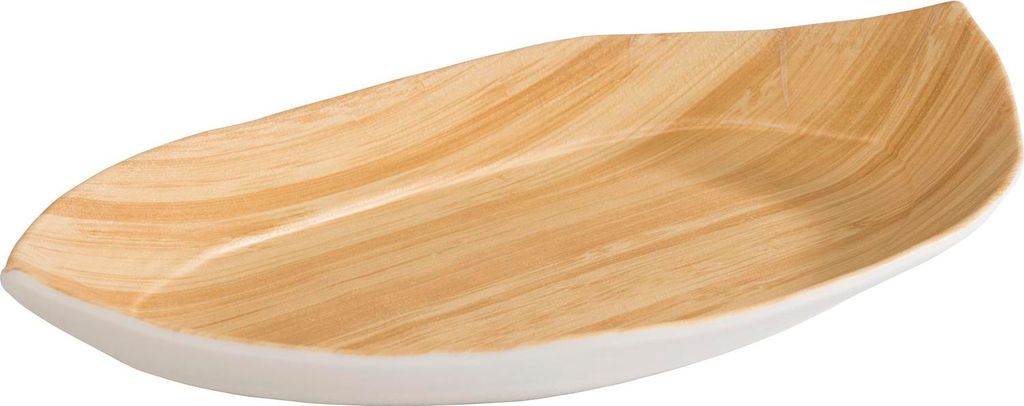 APS Tablett BAMBOO aus Melamin Weiß / Holzstruktur BxTxH: 32,5 x 19 x 4,5 cm