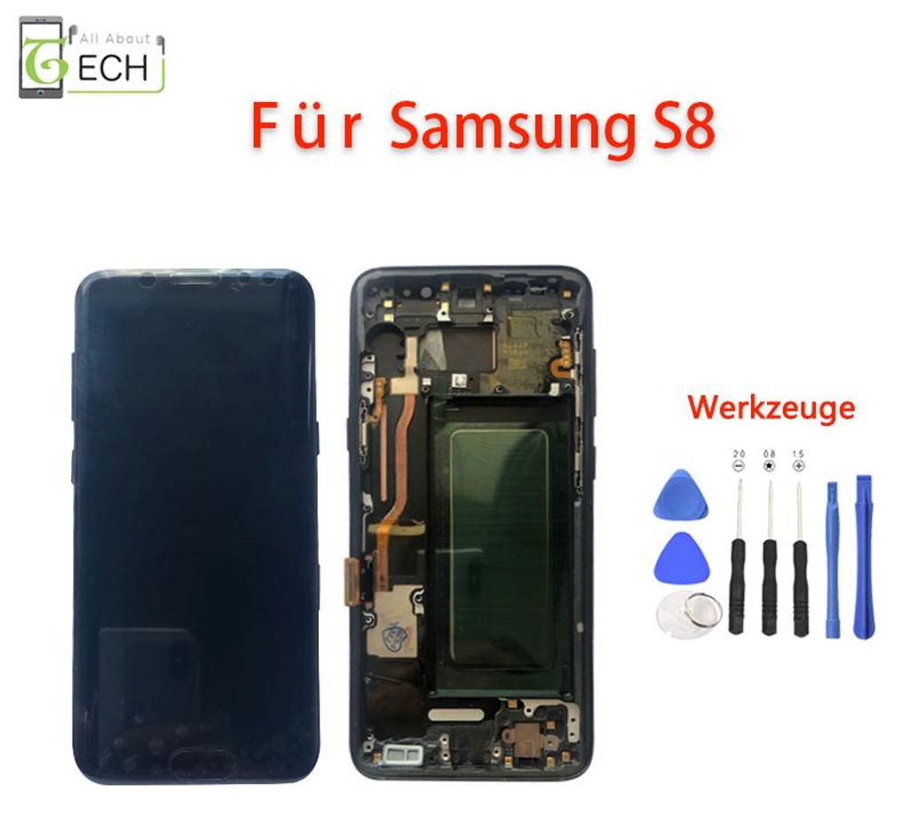 LCD Display für Samsung Galaxy S8 S8 SM-G950F (OLED) mit Produktbild 