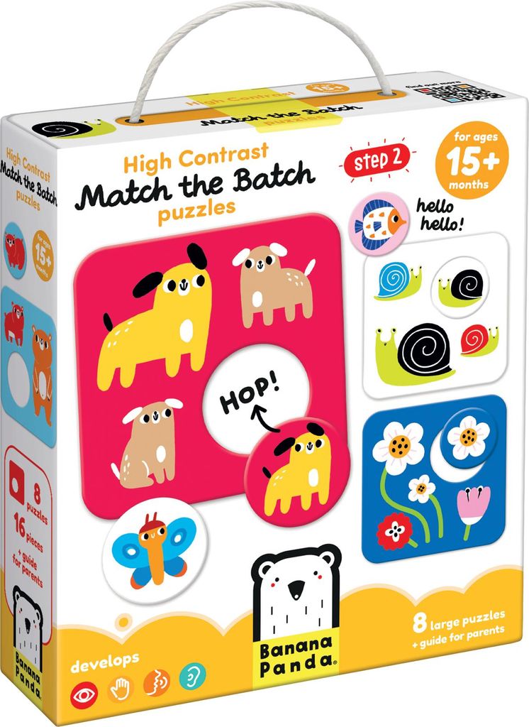 Banana Panda Rätsel mit hohem Kontrast Finde das Gleiche 15m+
