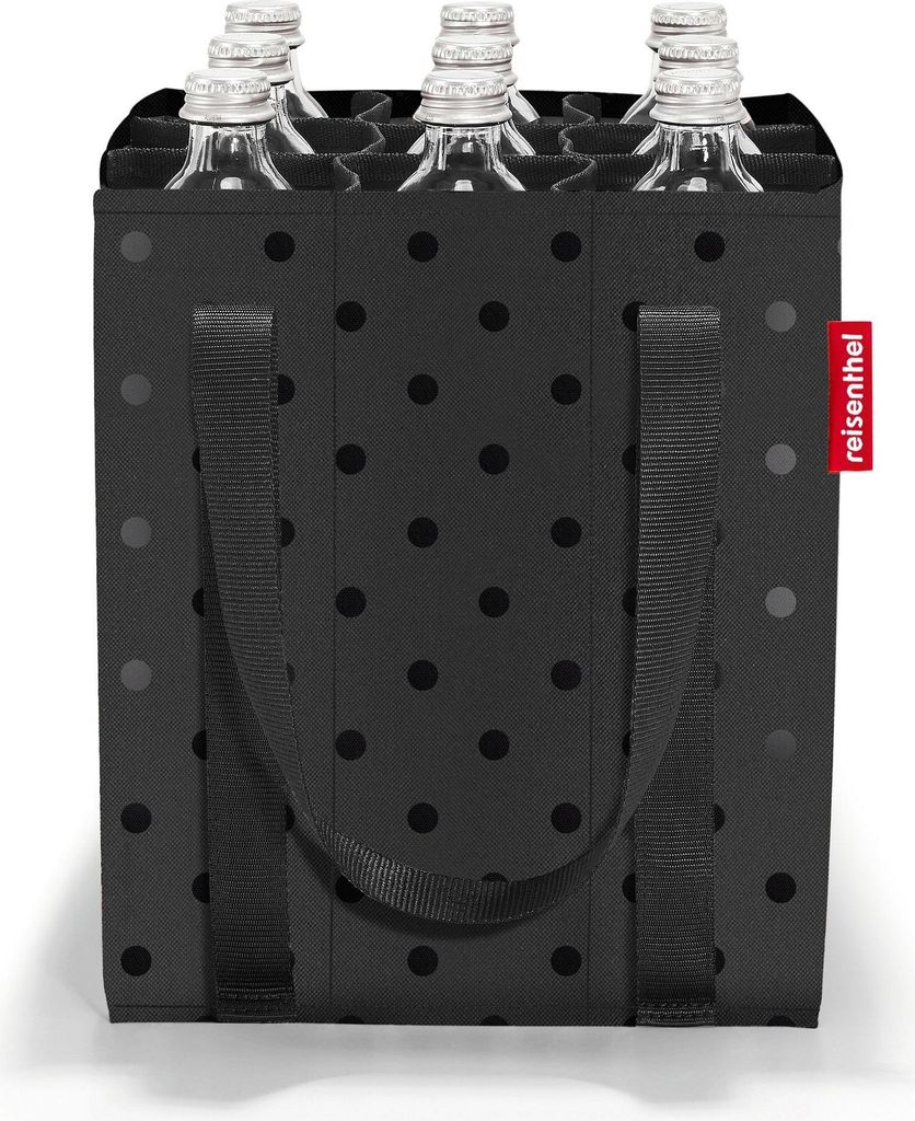 reisenthel bottlebag, Flaschentasche, Flaschenaufbewahrung, Glossy Dots Black, ZJ7075
