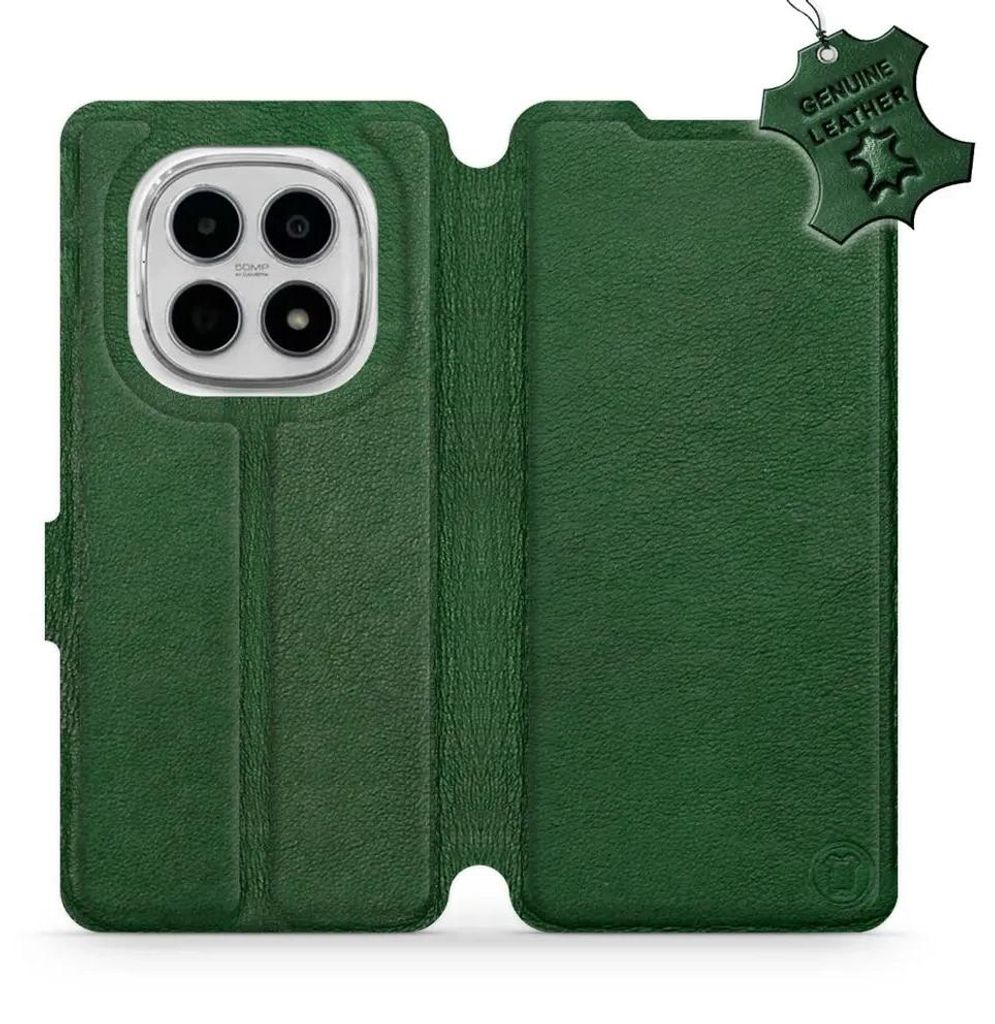 Echtleder Handyhülle für Xiaomi POCO M8 5G, Mobiwear Leather, Grün