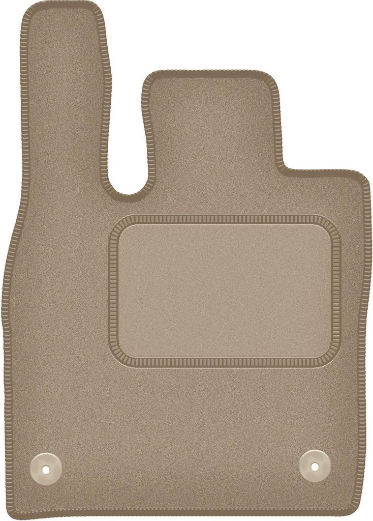 Fahrerfußmatte Velours beige passend für VW ID.5 (2022-, SUV) – mit Befestigungen – passgenau