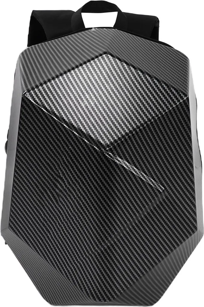 Sac à dos moto imperméable ABS extensible avec coque effet carbone
