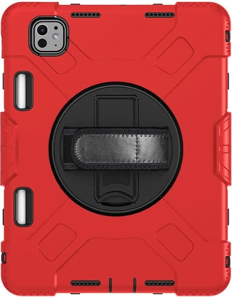 Elegante Custodia iPad Air 10.9 Rosso Fuoco con Alloggiamento Stilo
