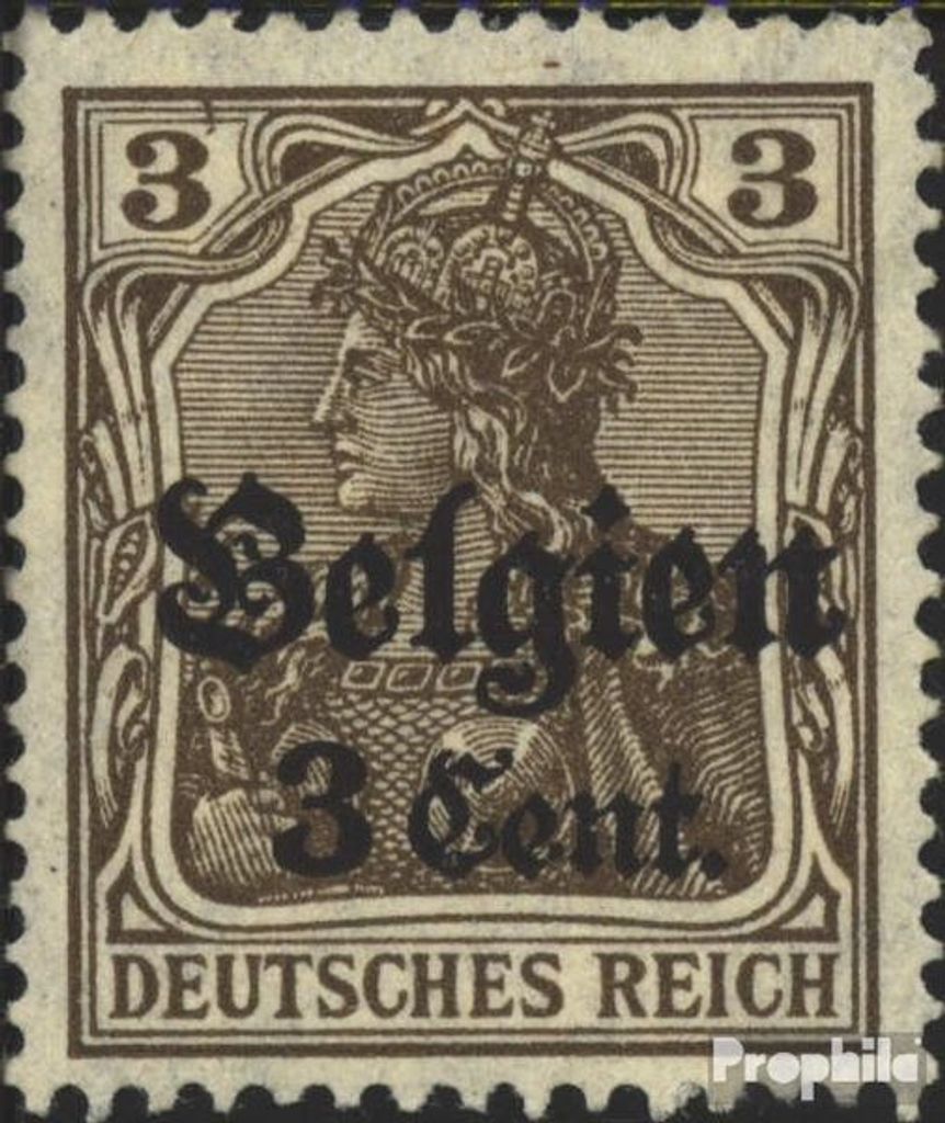 Briefmarken Dt. Landespost in Belgien 1916 Mi 11b postfrisch Germania