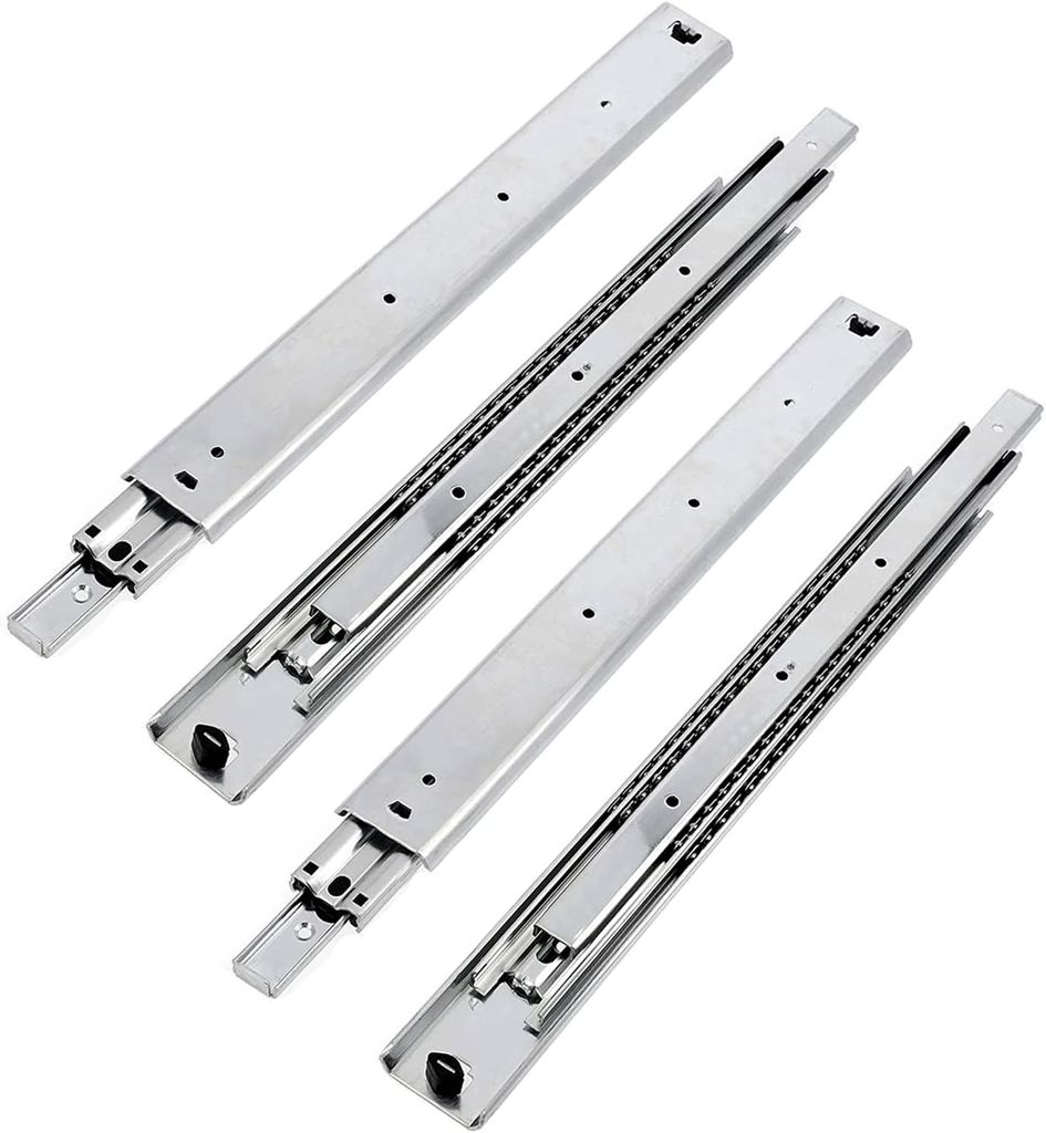 GTV H53 Schubladenschienen Vollauszüge Schubladenauszüge - 53.9 x 450 mm - 2 mm Starken Verzinkt Stahl - Rollenauszug Teleskopschiene Kugelführu...