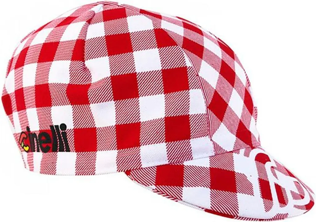 Casquette Cyclisme Cinelli Ciao Italia en Coton Respirant Rouge et Blanc