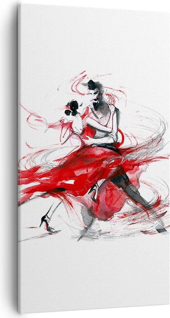 Bild auf Leinwand - Leinwandbild - Tanz Aktion Aktivität - 55x100cm - Wand Bild - Wanddeko - Leinwanddruck - Bilder - Kunstdruck - Wanddekoration ...