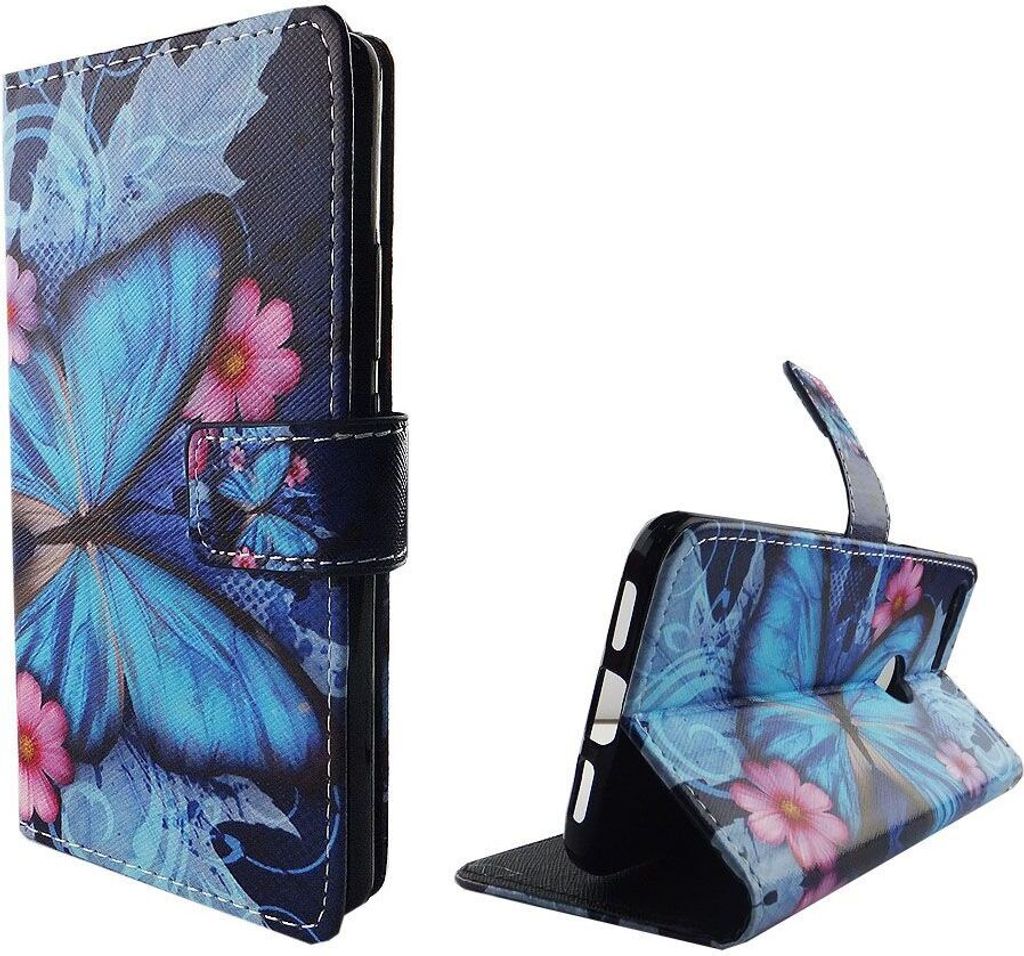 Handyhülle Tasche für Handy Google Pixel XL Blauer Schmetterling