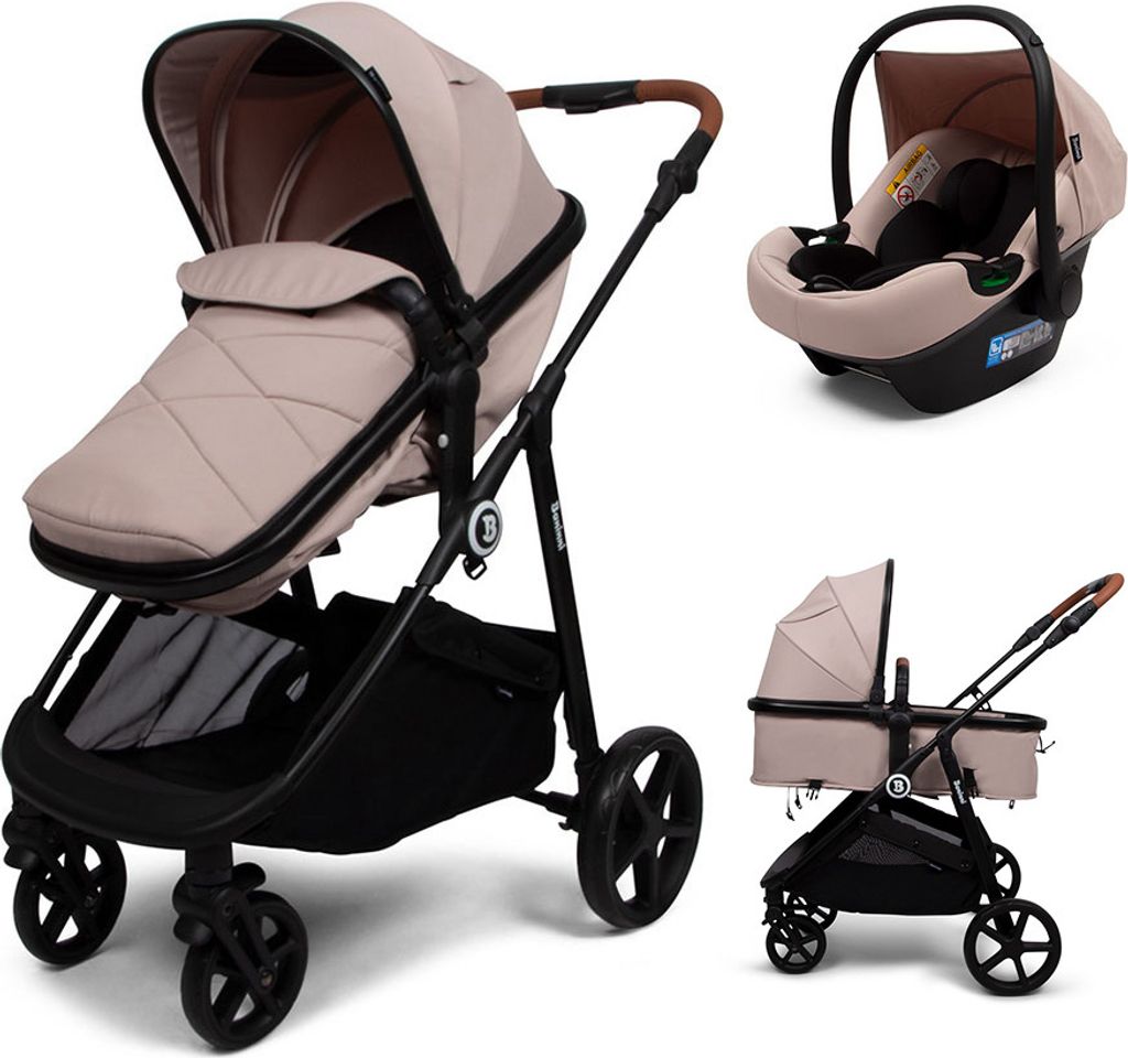 Baninni 3-in-1 Multiständer Kinderwagen mit Autositz Nelia Beige