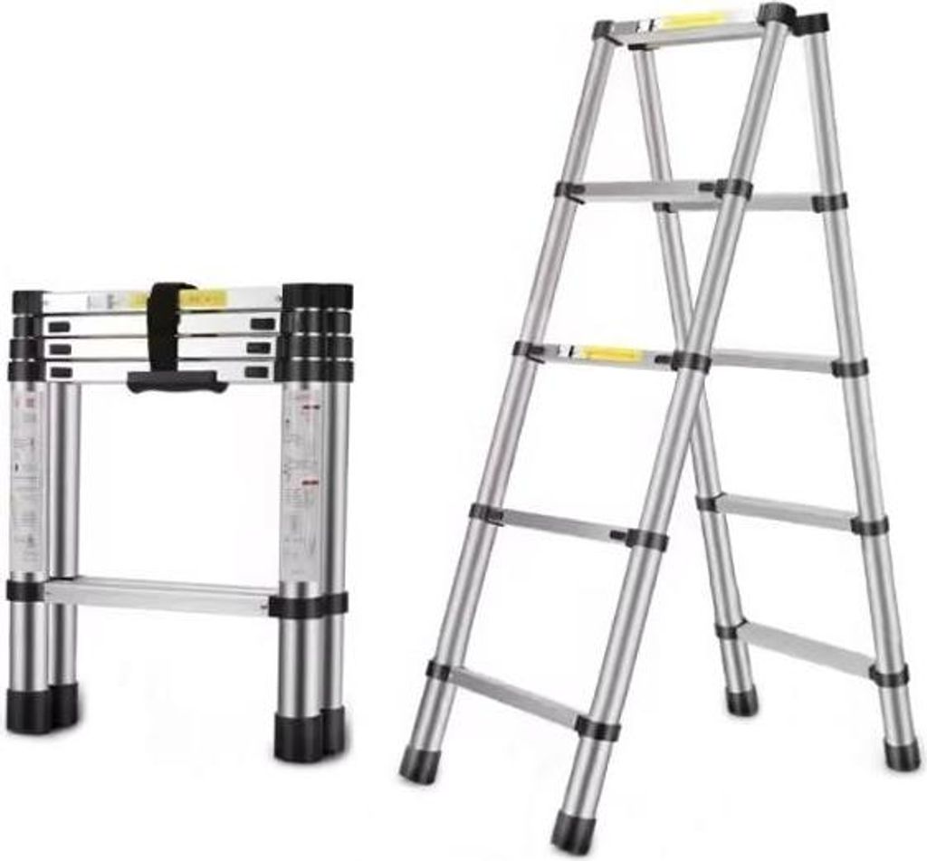 Klappbare Aluminium-Doppelleiter – 1,4 m + 1,4 m Produktbild 